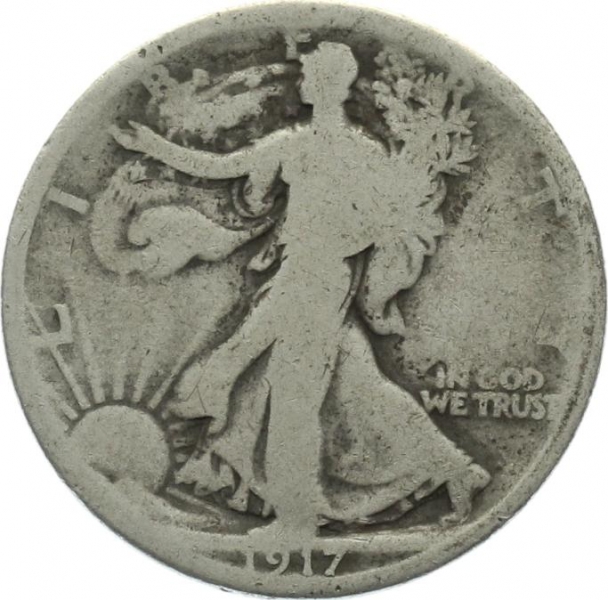 USA 1/2 Dollar 1917 o. Mzz. - Walking Liberty